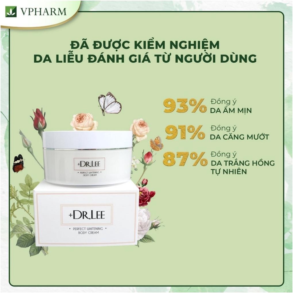 Kem body trắng da dưỡng ẩm phân tử nước Perfect whitening Body Cream +Dr.Lee 200g-HÀNG CHÍNH HÃNG