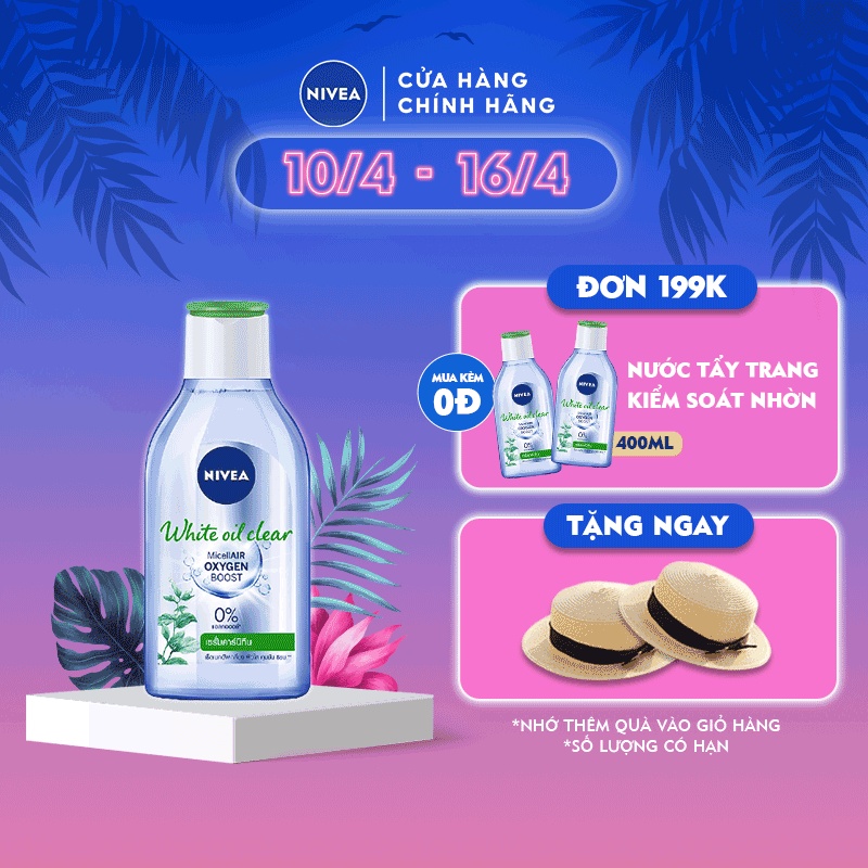 Nước Tẩy Trang NIVEA Kiểm Soát Nhờn White Oil Clear Micellar Water 400ml 84212