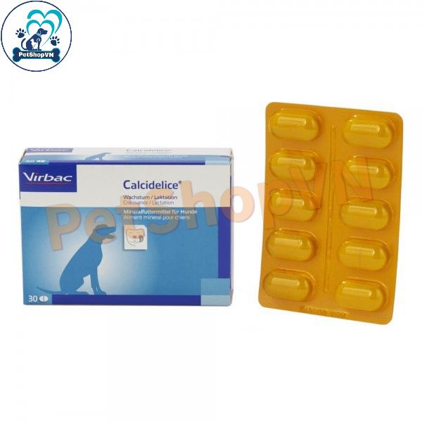 Canxi Cho Chó Mèo VIRBAC CALCI DELICE Hộp 30 Viên - Chính Hãng - Nhập Khẩu Pháp