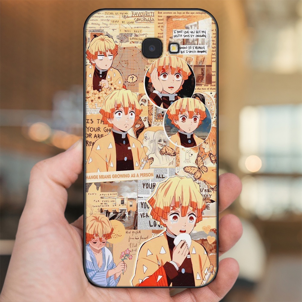 Ốp lưng Samsung J4 Plus viền đen in hình Zenitsu Kimetsu no Yaiba