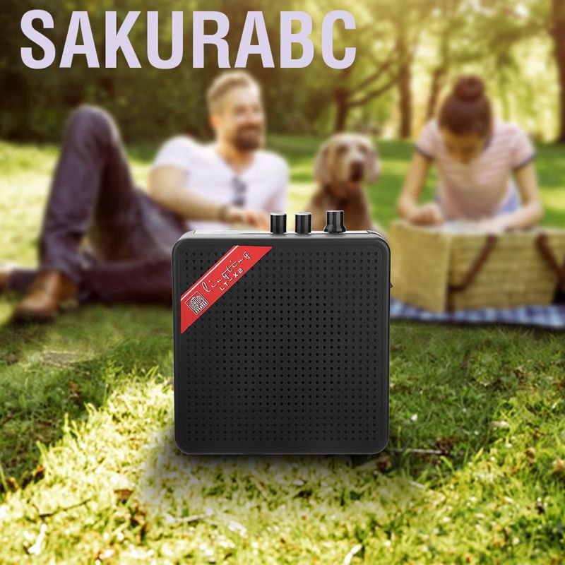 Sakurabc 5W Mini Pocket Electric Guitar Amp Amplifier Speaker F Guitars Ukulele Bluetooth