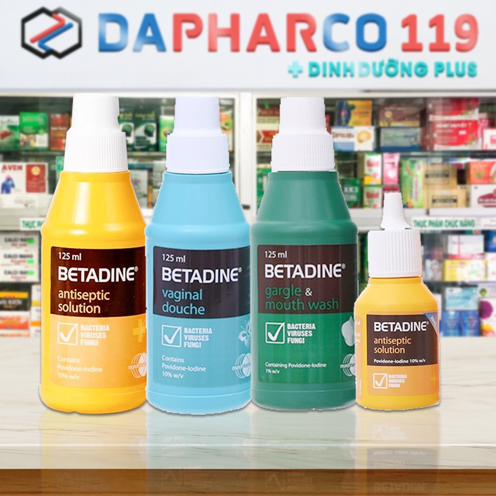 Dung dịch betadine sát khuẩn, súc họng, phụ khoa 125ml DINHDUONGPLUS DD127