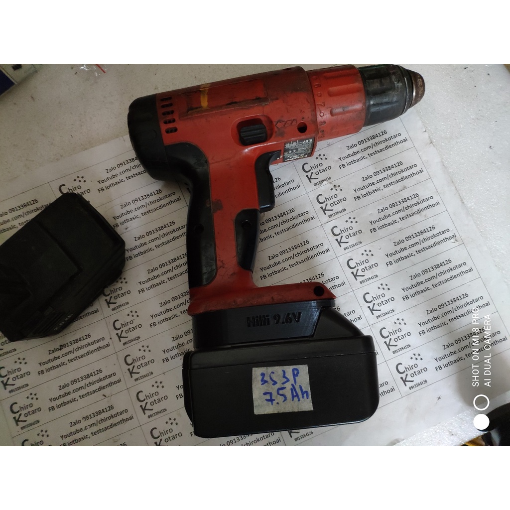 NEW! Đế chuyển pin máy khoan,vit Hilti 9.6V NiCD SF 100-A sang dùng hộp pin cài Makita