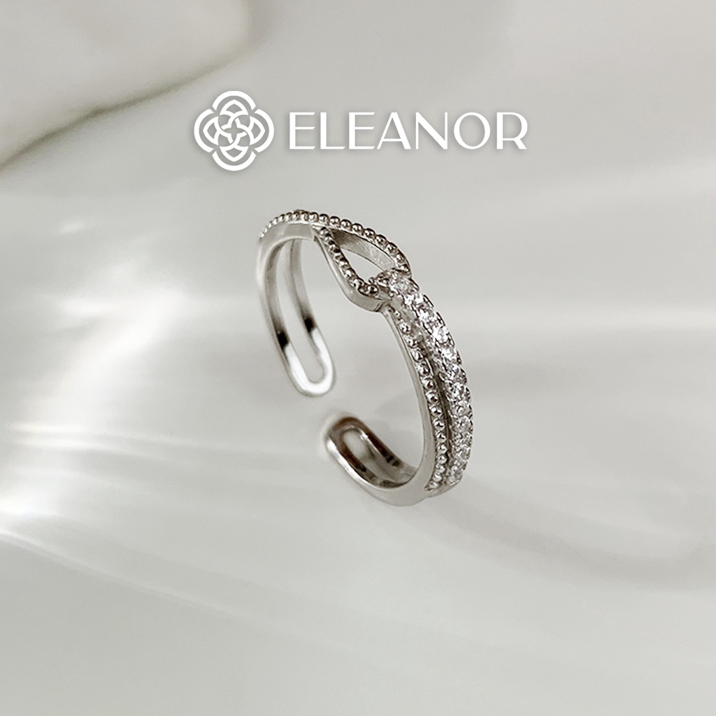 Nhẫn Nữ Eleanor Bạc 925 Cao Cấp Viền Xoắn Mảnh Thanh Lịch SP003036