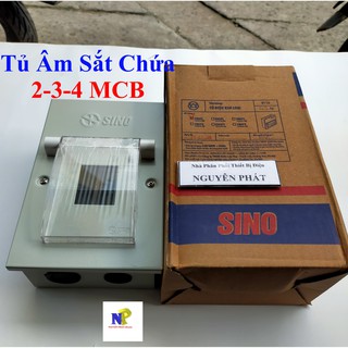 [SINO] Tủ Âm Sắt Chứa 2-3-4 MCB