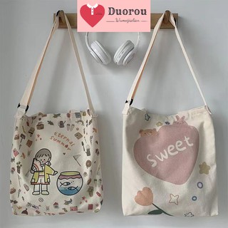 Túi Tote Đeo Chéo Phong Cách Hàn Quốc Dành Cho Nữ  ĐÁNG YÊU tặng kèm ICON TV046