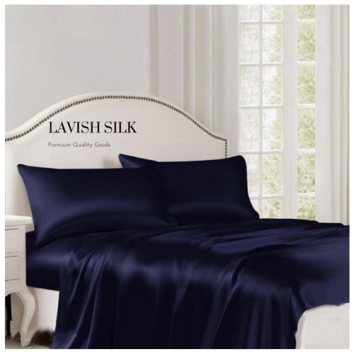 XẢ LỖ DUY NHẤT HÔM NAY - Ga Giường Drap Lẻ Phi Lụa Lavish Silk cao cấp LOẠI 1 - Màu Xanh Đen