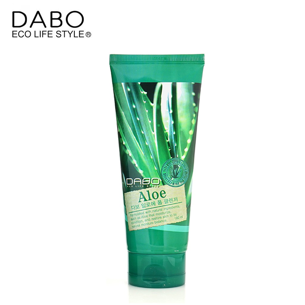 SỮA RỬA MẶT NHA ĐAM SE KHÍT LỖ CHÂN LÔNG NGỪA MỤN ALOE FOAM CLEANSER DABO 180ML