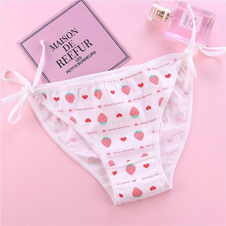 Quần lót nữ buộc dây suờn dễ thương nhiều màu hồng, đen, trắng, đỏ, vàng 100 cotton dùng mặc bikini 2 mảnh đẹp lusexy
