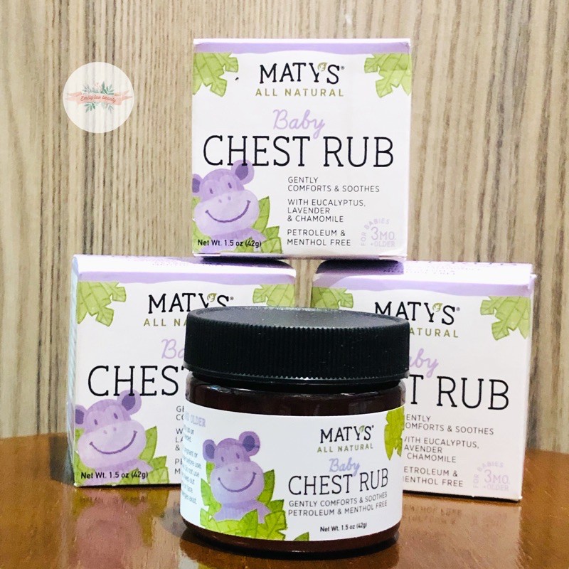 Dầu bôi ấm ngực, giảm ho Maty’s cho bé từ 3m+