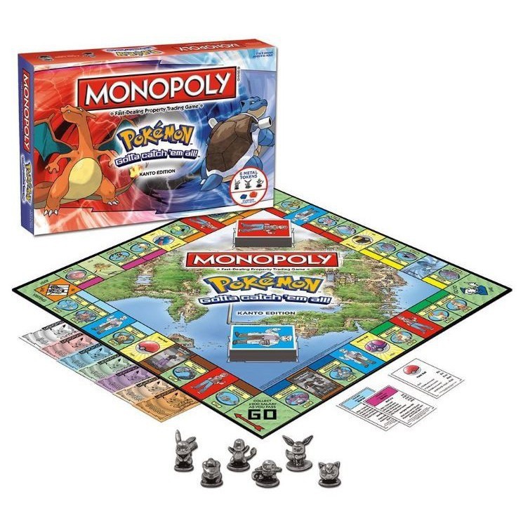 Cờ Tỷ Phú Monopoly Pokemon Kanto Edition Trò Chơi Tài Chính