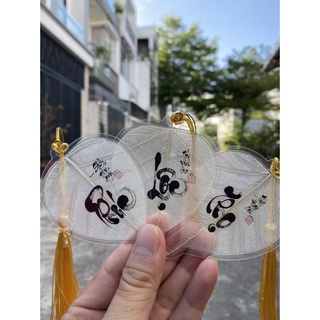 Lá bồ đề in chữ LỘC