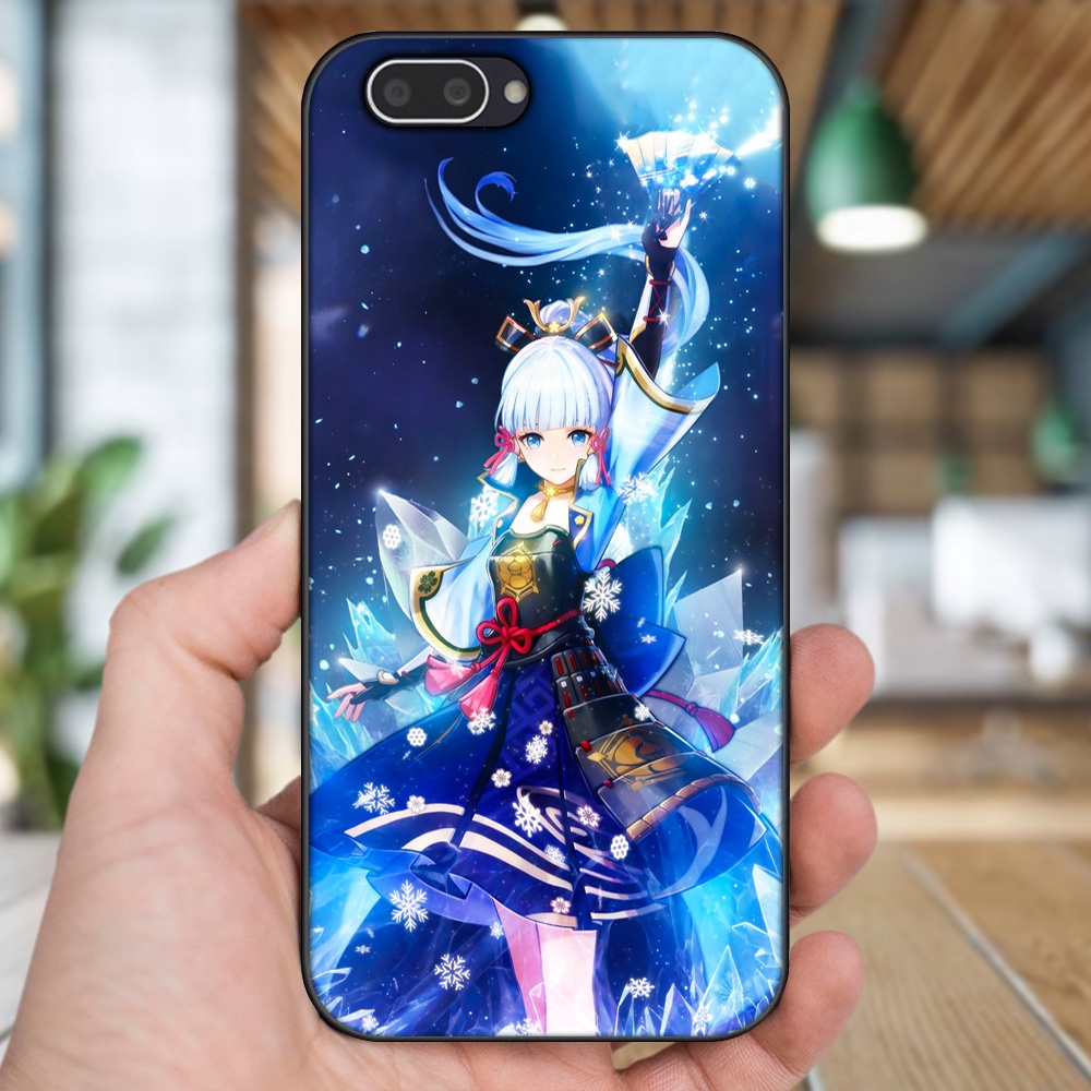 Ốp lưng Oppo A3S viền đen in hình Ayaka Genshin Impact