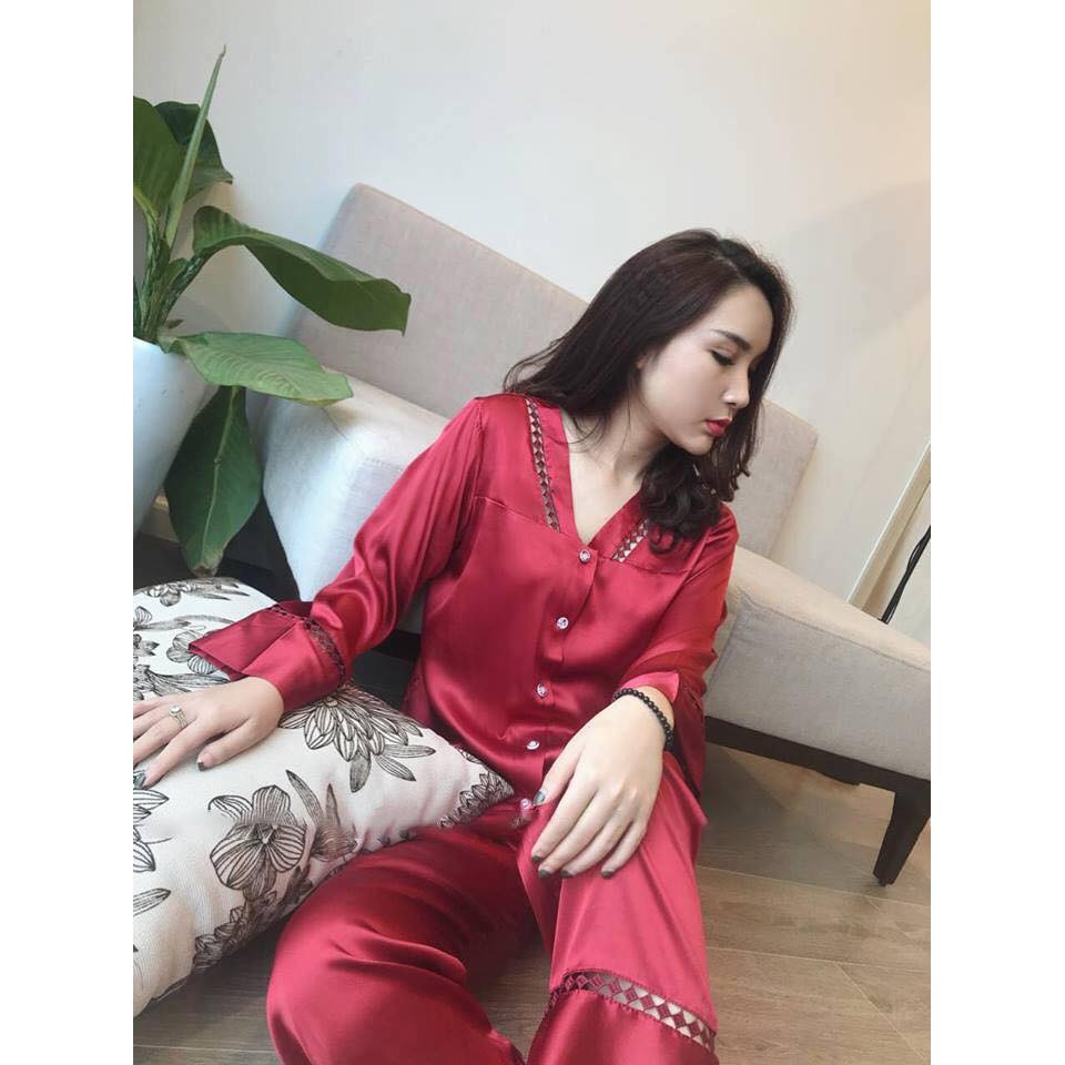 [SỈ] Bộ đỏ be be cổ V Tamishop