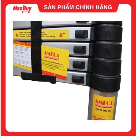 Thang Nhôm Rút Đơn 13 Bậc Ameca AMD-380 3.8m, thương hiệu Mỹ, bảo hành chính hãng