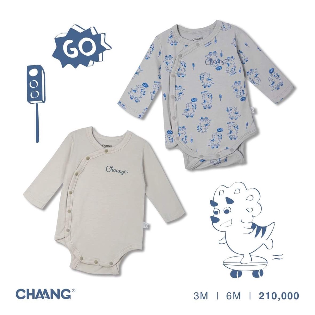 Chaang set body chip cotton dino pony sơ sinh cho bé trai bé gái, bộ liền thân cho bé