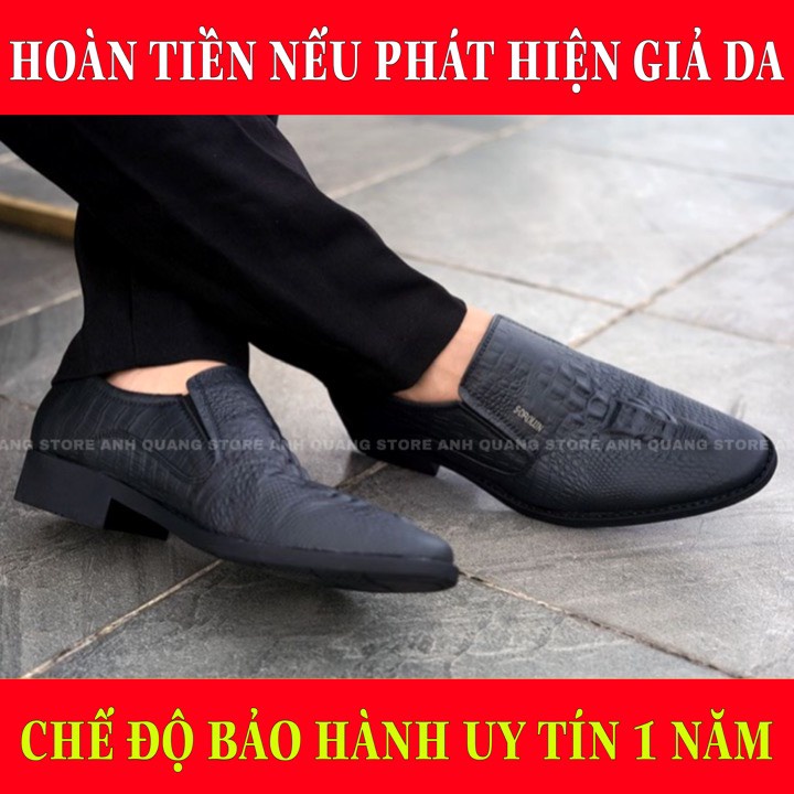 Giày tây nam da bò buộc dây phong cách lịch lãm bảo hành 1 năm GT027