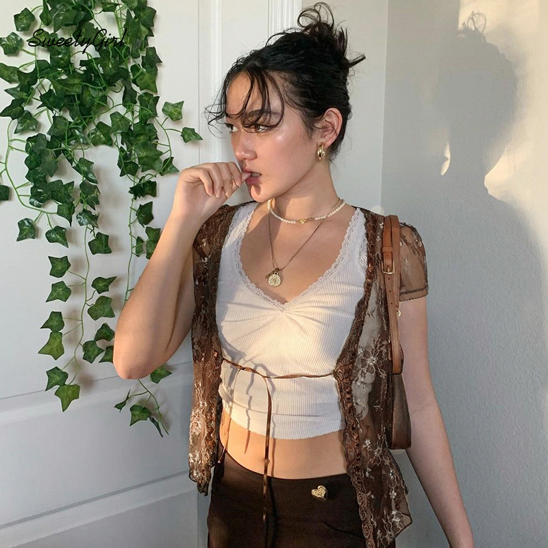 Áo Cardigan Tay Ngắn Cổ Chữ V Thời Trang Quyến Rũ Cho Nữ
