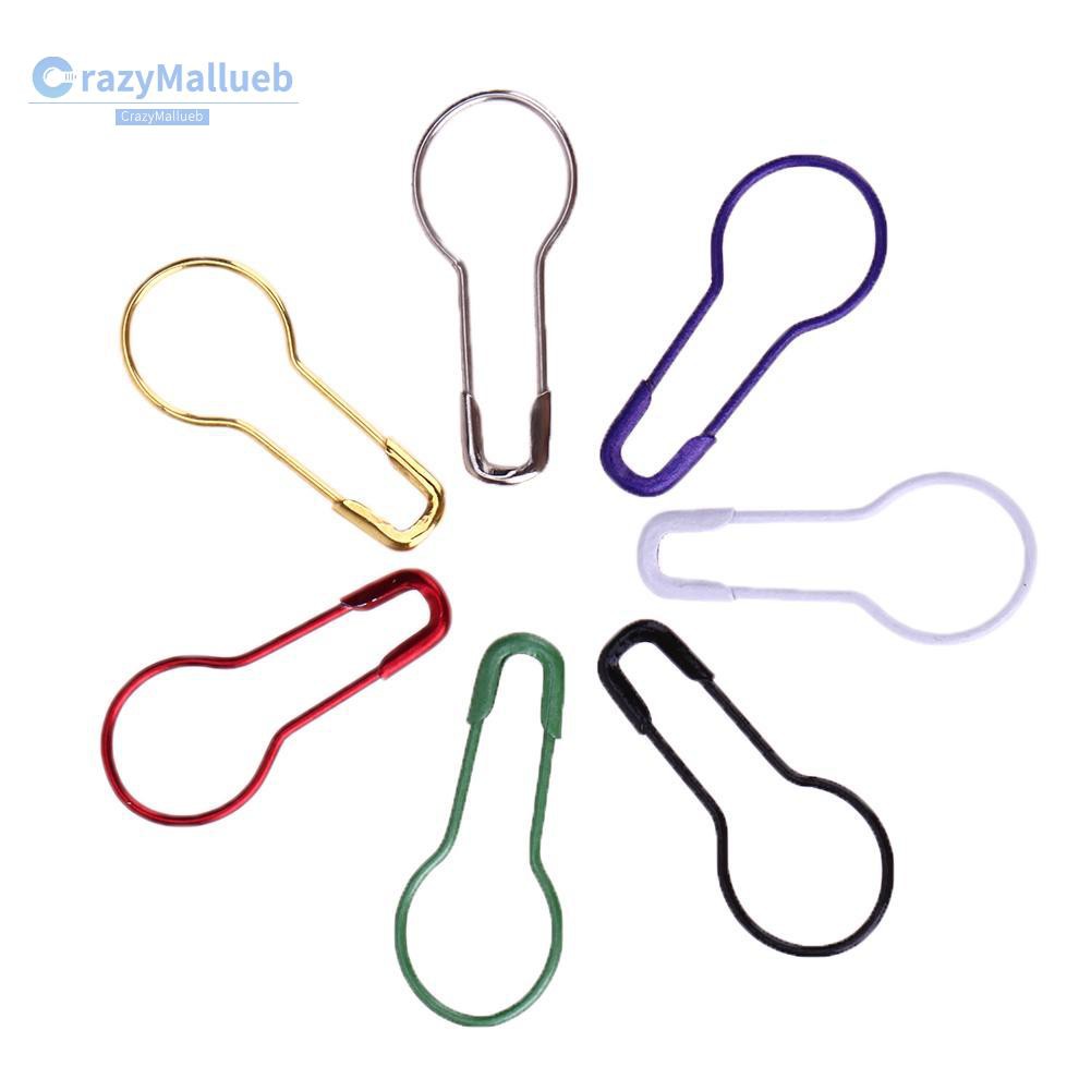 Set 100 Kẹp Hình Quả Bầu Bằng Kim Loại Dùng Trong May Mặc / Đan Len