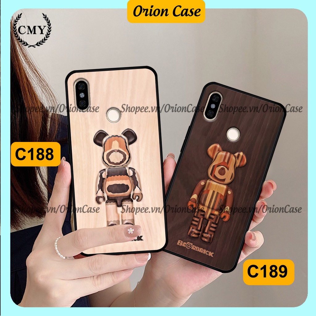 Ốp lưng Xiaomi Redmi Note 5 / Note 6 in hình bearbrick 3D thời trang, cá tính. ốp chống sốc, bền đẹp