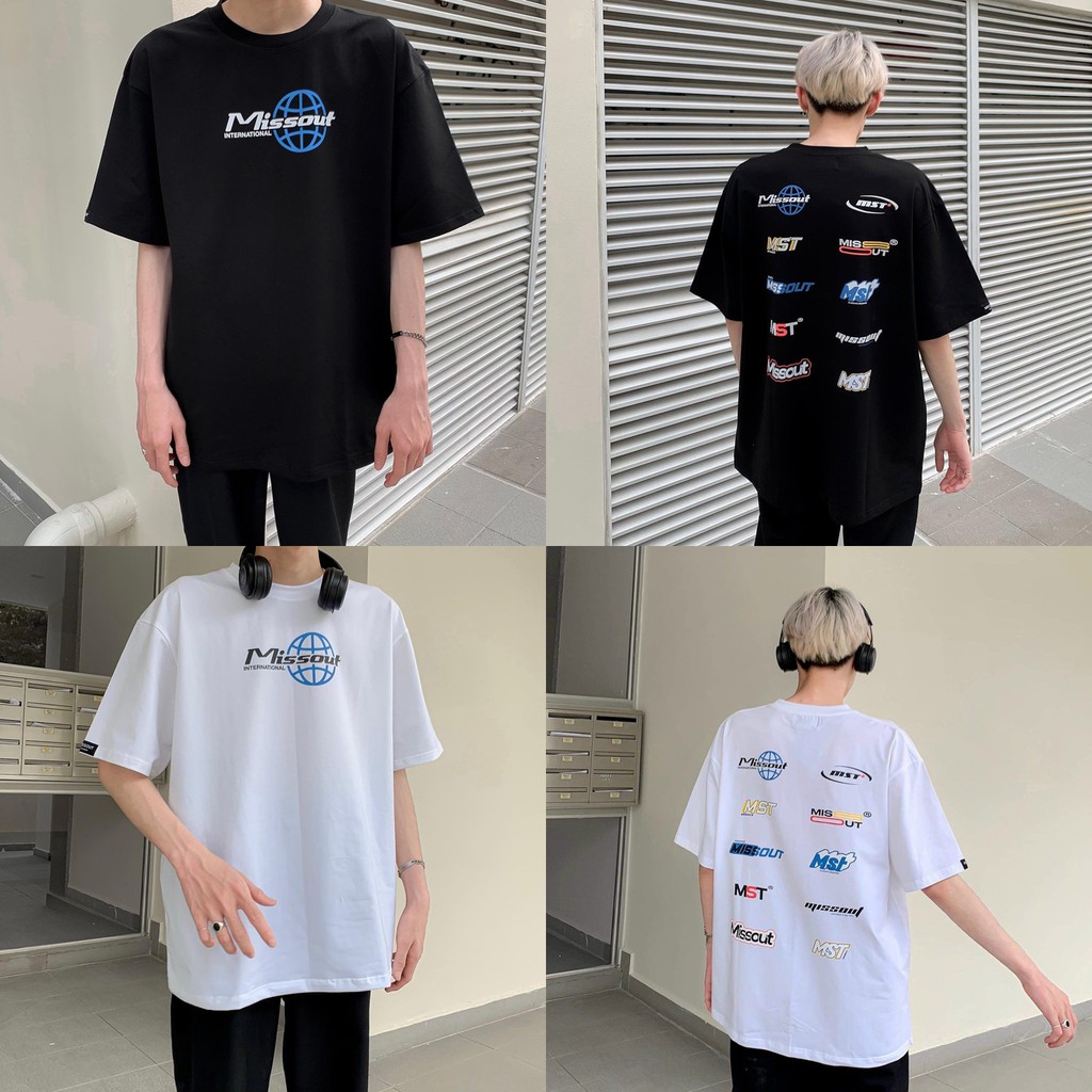Áo Thun Local Brand Missout Logo Nam Nữ Tay Lỡ Oversize Unisex Full Mạc