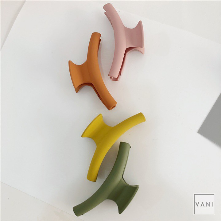 Kẹp Tóc Càng Cua Hình Cách Cung Nhiều Màu Basic Phong Cách Hàn Quốc - Vani Store