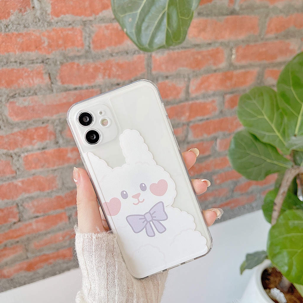 Ốp lưng iphone ốp Điện Thoại Mềm In Hình Thỏ Hoạt Hình Cho iPhone 12 11 12 / 12 Pro / 12 Pro max / 11 / 11 Pro max / XS max / XR / 8 plus / 7 plus 6s / 6 Ốp lưng iphone ốp Điện Thoại Đáng Yêu