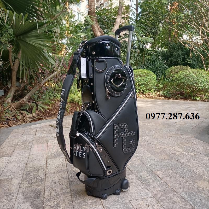 Túi gậy golf nữ có bánh xe đựng 14 - 16 gậy Pearly Gates da PU bóng chống nước cao cấp shop GOLF PRO TN011