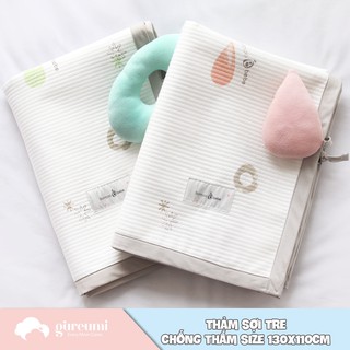 Thảm lót chống thấm sợi tre Hàn Quốc BAMBOO BEBE , không thấm nước, thoáng mát cho bé (sz lớn)