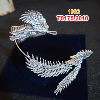 Băng đô cài tóc cô dâu lá xi mạTH