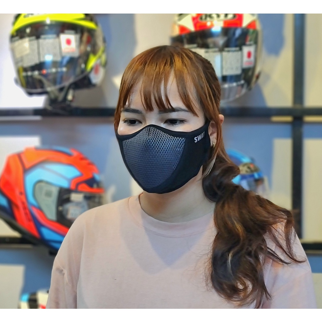 Khăn phượt SWAT X1 đen xám phối lưới