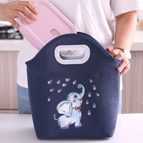 Túi đựng cơm cao cấp vải chống thấm khoá kéo tiện lợi size 29x16x23cm