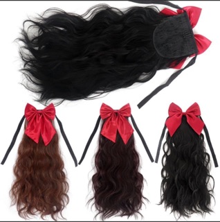 Tóc cột xù nơ❤️freeship 50k❤️ tóc cột xù nơ 40cm