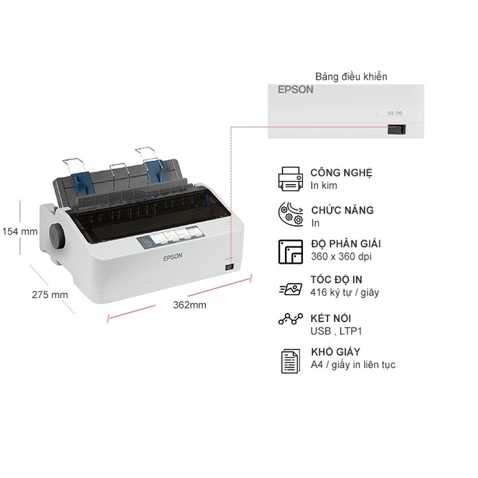 Máy In Kim EPSON LQ-310 - Hàng Chính Hãng