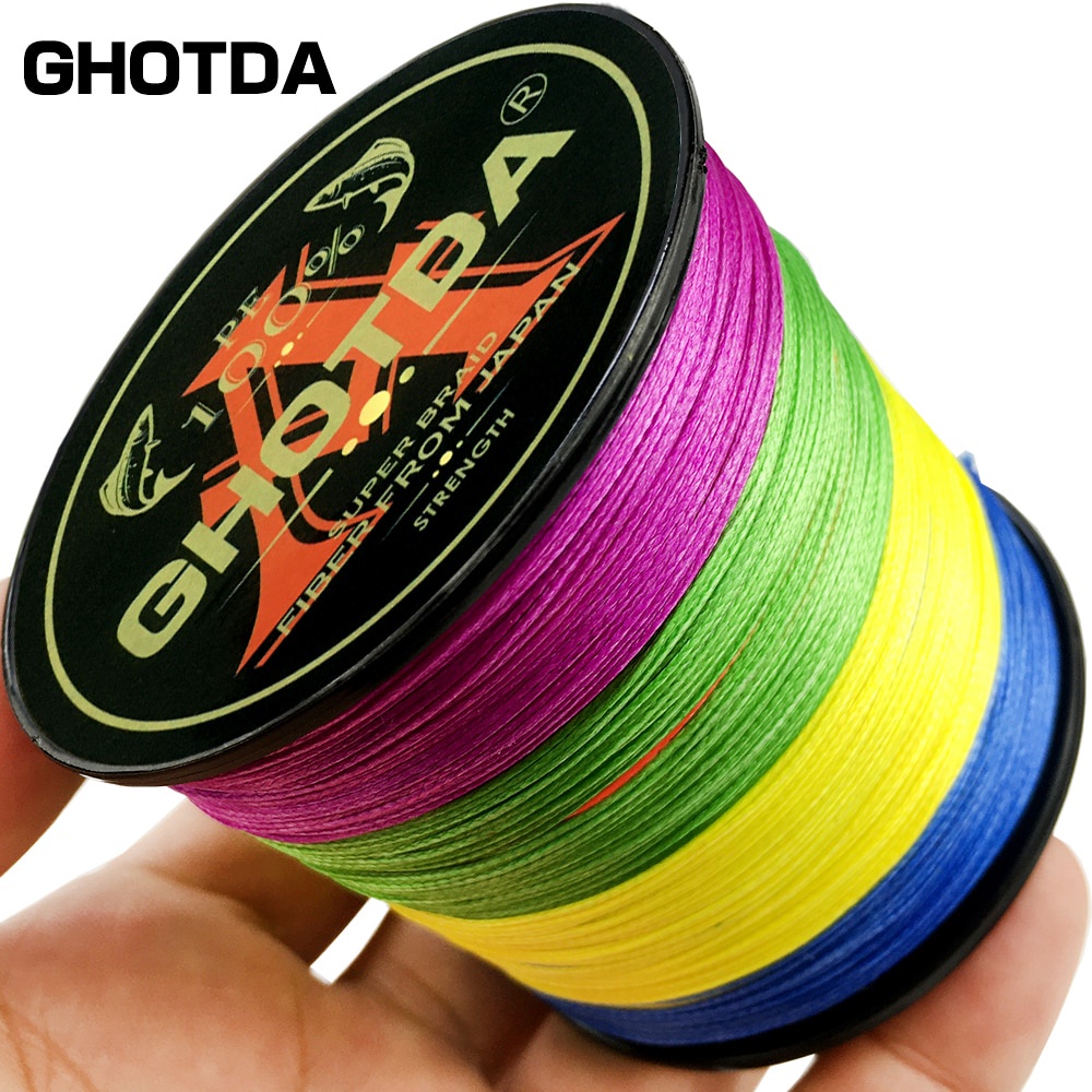 Dây bện GHOTDA 4 sợi PE 10lb-80lb lõi chắc chắn để câu cá