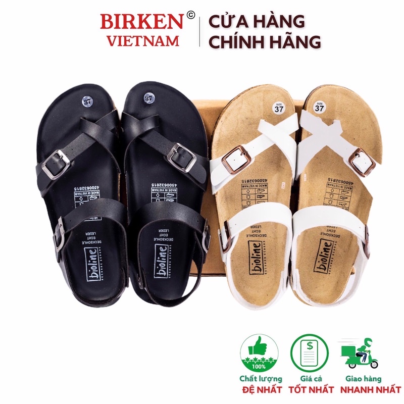 Giày sandals UNISEX xuất khẩu châu âu Dòng Pu Leather mã D14 birken viet nam