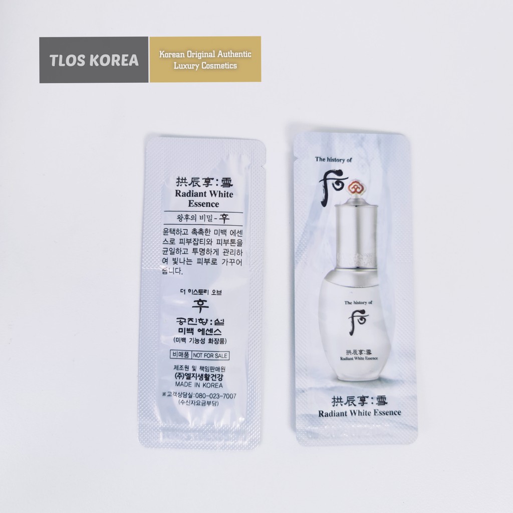 Sample Gói Tinh chất dưỡng trắng da Whoo Gongjinhyang Whoo Radiant White Essence 1ml