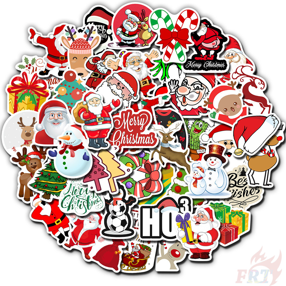 ❉ Merry Christmas - Series 02 Happy Festival Stickers ❉ 50Pcs/Set Waterproof DIY Fashion Doodle Decals Stickers