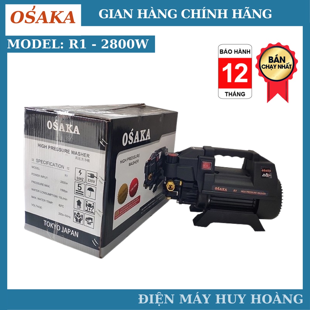 Máy xịt rửa điều hòa - Máy rửa xe chỉnh áp Osaka R1 - Công suất 2800W
