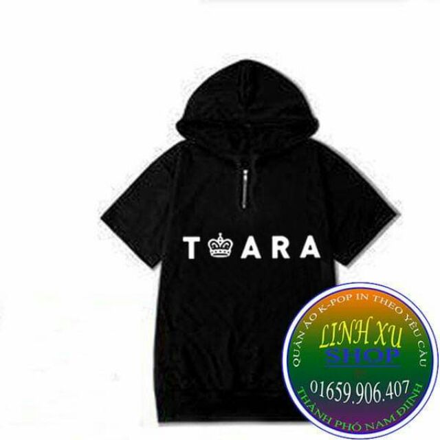 Áo hoodie ngắn tay T-ARA in theo yêu cầu