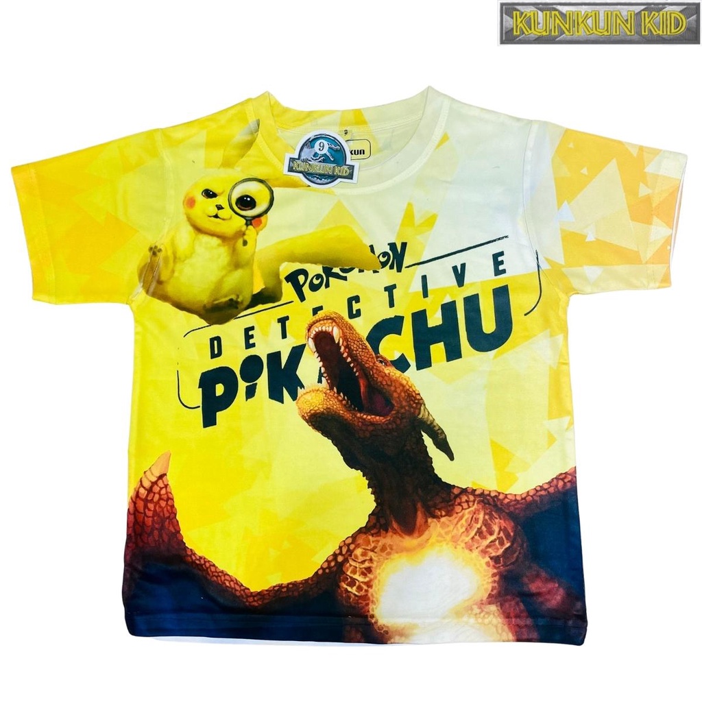 Đồ bộ bé trai thun lạnh Kunkun Kid TP458 in hình Pikachu size đại từ 10kg-60kg
