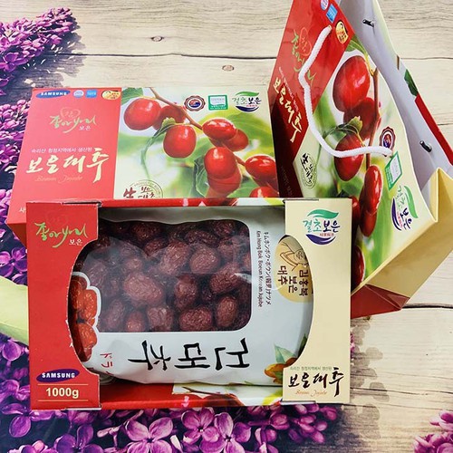 Táo Đỏ Hàn Quốc Sấy Khô【Đóng Hộp 1kg Đẹp Sang】Táo đỏ khô dùng để Hầm gà/ Nấu chè/ Chưng yến