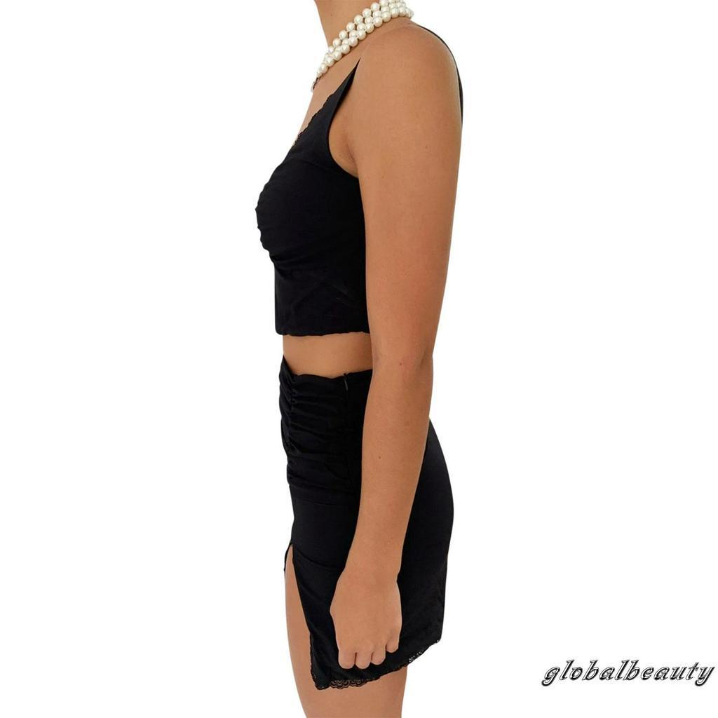 Áo Lửng Không Tay Viền Ren Thời Trang Quyến Rũ Cho Nữ