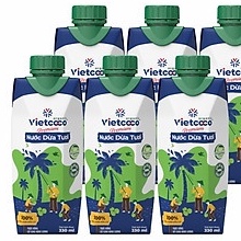 ( MUA 11 TẶNG 1) NƯỚC DỪA ĐÓNG HỘP VIETCOCO ORGANIC - 330ML