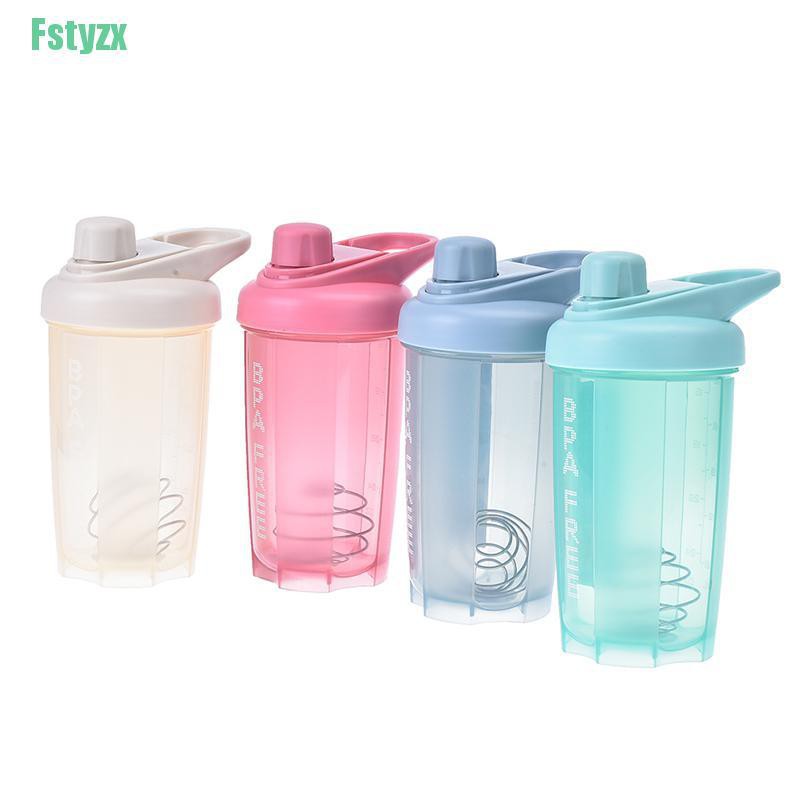 fstyzx 1pc protein shaker bottle with mixed ball fitness gym water bottle fitness mixer