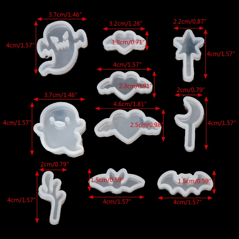 Sa Set 10 Khuôn Làm Mặt Dây Chuyền Thủ Công Hình Trăng Sao Phù Hợp Cho Trang Trí Nhà Cửa