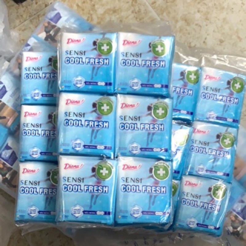 bộ 6 gói Sensi Coolfresh mỏng cánh, Băng vệ sinh Cool fresh/ Sensi/ Sofy Nhật Ngày đêm và hàng ngày