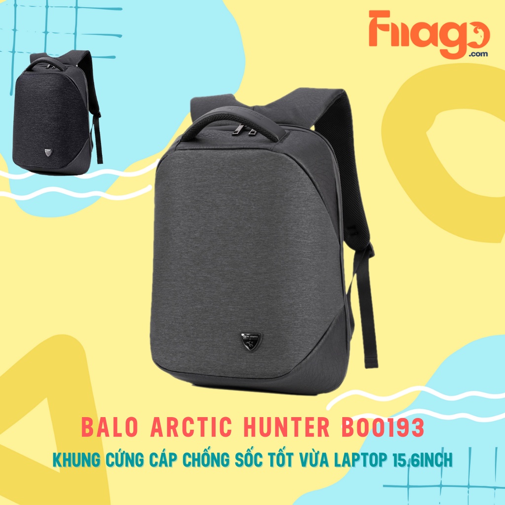 Balo Arctic Hunter B00193 Chống Sốc Laptop 15.6 inch Khung Cứng Cáp Fiiago Shop