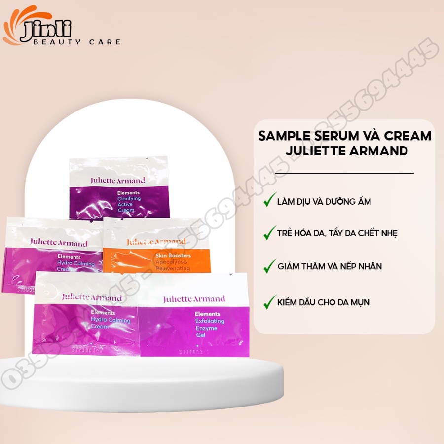 Sample Juliette Armand - Tổng hợp mẫu thử Juliette Armand các loại