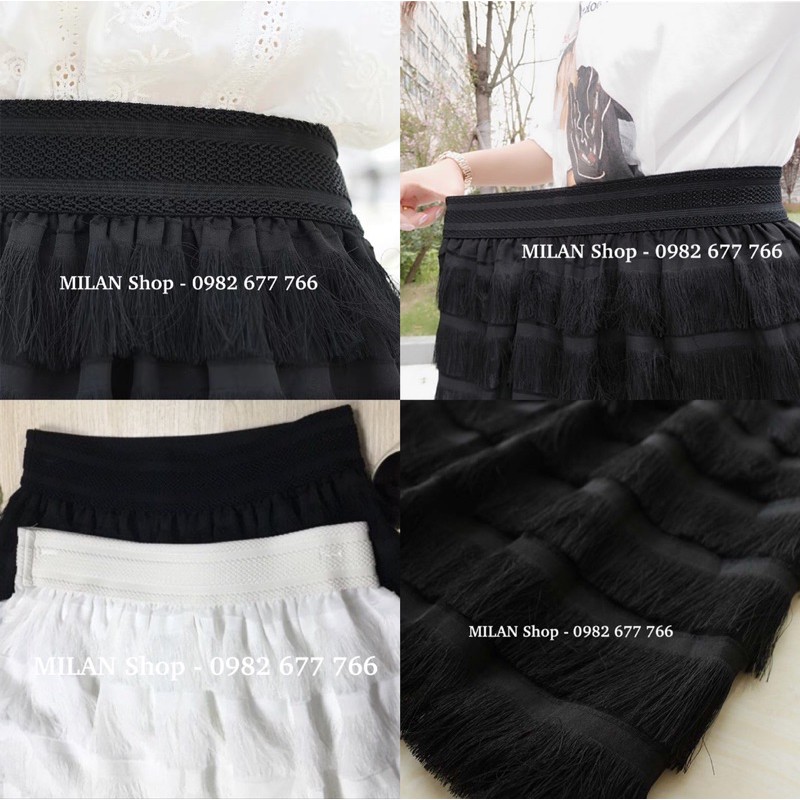 Chân váy dài tầng tua rua style | BigBuy360 - bigbuy360.vn